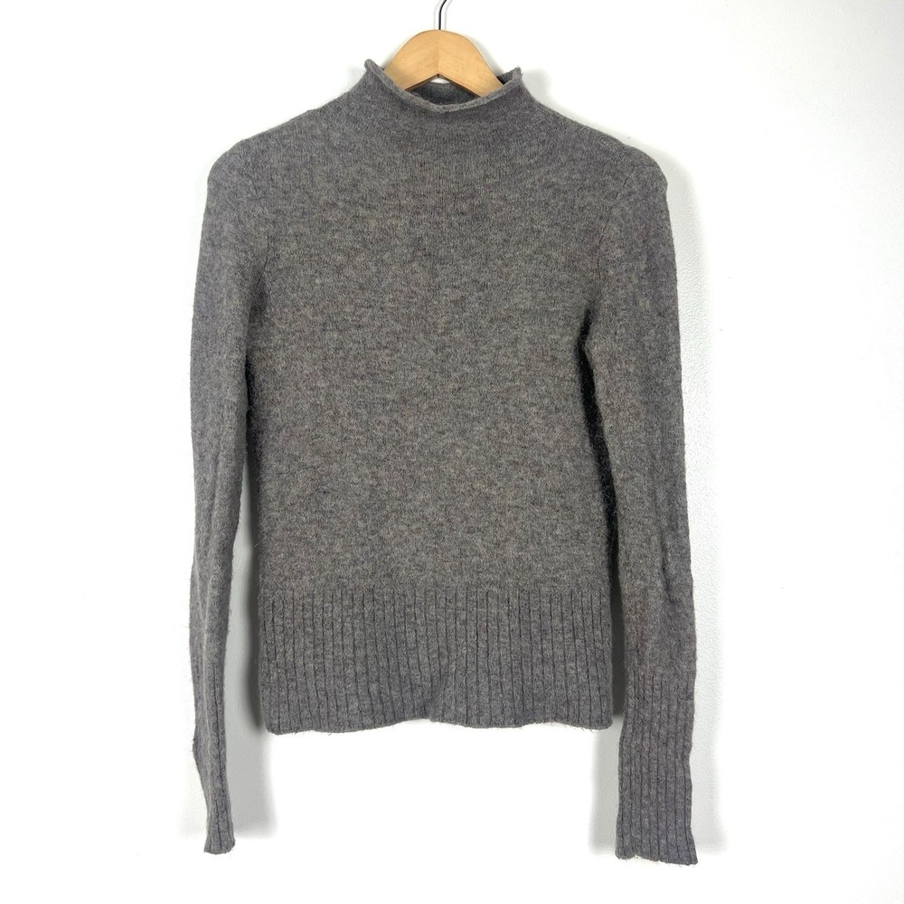 Madewell Nylon Merino Wool Alpaca Sweater XS Mock Neck Soft Cosy Slim Fit Office